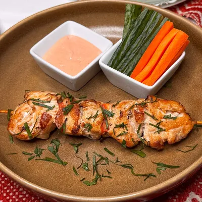 Куриный шашлычок с овощами 
